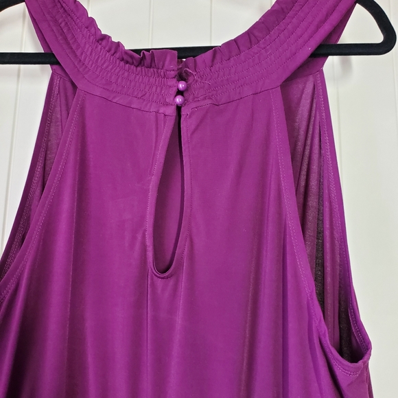 Midi dress,, halter style, plum color size 16 - Picture 3 of 6